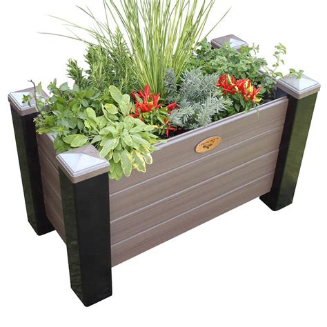 36 planter box with metal corners|36 inch outdoor planter.